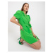 Light green elegant cocktail dress with short sleeves