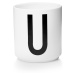 Porcelánový hrnček U DESIGN LETTERS - biely