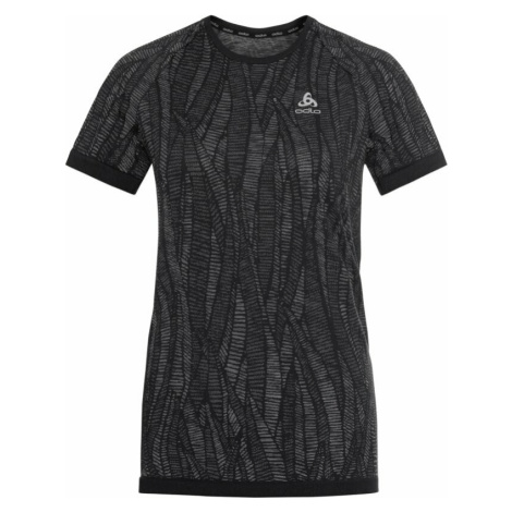 Odlo The Blackcomb Light Short Sleeve Base Layer Women's Black/Space Dye Bežecké tričko s krátky