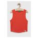 Detský bavlnený top United Colors of Benetton červená farba