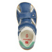 Modré detské kožené sandále na suchý zips Elefanten