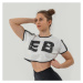 NEBBIA Dámske tričko Oversized Crop Top Game On White  MM