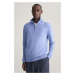 SVETER GANT EXTRAFINE MERINO WOOL HALF ZIP GENTLE BLUE