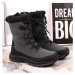 Dámske 2105 nepremokavé snehové topánky - DK tm.šedá-černá
