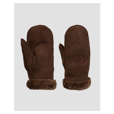 Dámske Kožené Rukavice Ugg Shearling Embroider