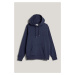 MIKINA GANT EMBOSSED SWEAT HOODIE EVENING BLUE