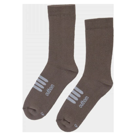 Dámske trekingové ponožky Outhorn OTHAW22UFSOU011 hnedá Hnědá 43-46 4F