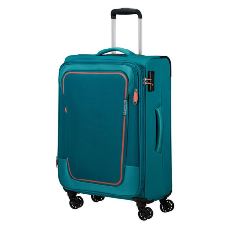 American Tourister Látkový cestovní kufr Pulsonic EXP M 64/74 l - zelená