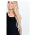 Women's tank top with cut-out on the back - black