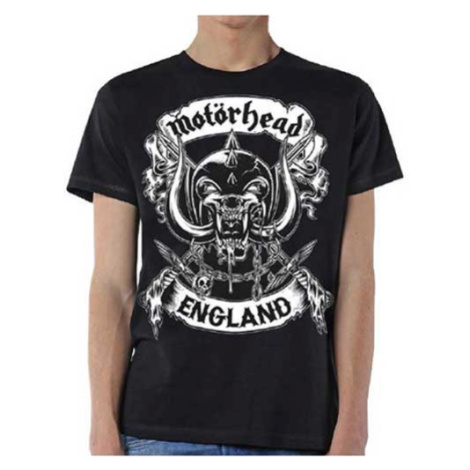 Motörhead tričko Crossed Swords England Crest Čierna