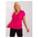 Women's cotton blouse fuchsia size plus