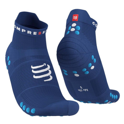 COMPRESSPORT Cyklistické ponožky klasické - PRO RACING 4.0 RUN - modrá