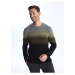 LC Waikiki Crew Neck Long Sleeve Color Block Men's Knitwear Sweater