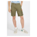 Šortky La Martina Man Bermuda Cargo Cotton Linen Burnt Olive