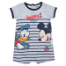 Sivé pruhované chlapčenské body Disney Baby Mickey Mouse