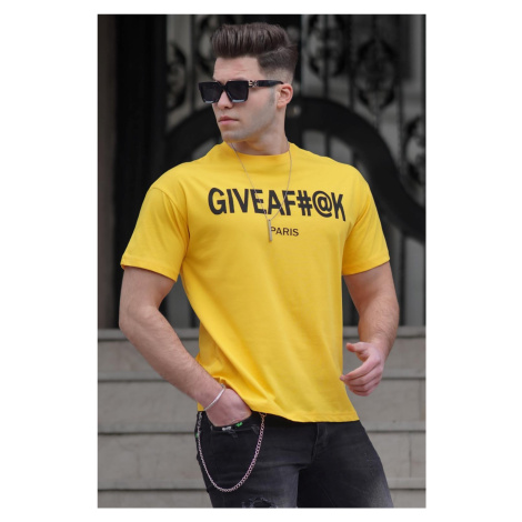 Madmext Men's Yellow T-Shirt 4969