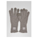 Smart gloves made of a knitted heather grey wool blend