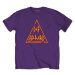 Def Leppard tričko Classic Triangle Logo Fialová