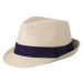 Myrtle Beach Letný klobúk MB6564 - Prírodná / tmavomodrá