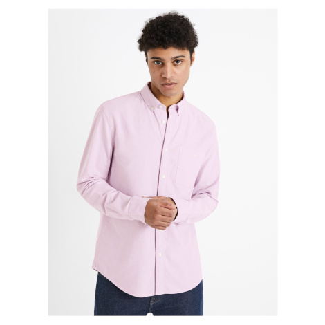 Svetlo fialová pánska košeľa Celio Daxford