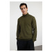 Trendyol Khaki Men's Turtleneck Textured Knitwear Sweater