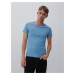 Reserved - Tričko s véčkovým výstrihom - Modrá