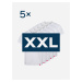 5pack pánskych bielych tričiek AGEN - XXL