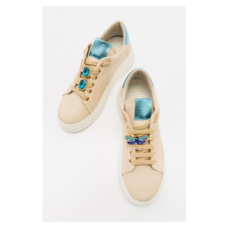 LuviShoes SPAY Cream Women's Sports Sneakers