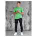 Men's T-shirt with print, green Dstreet