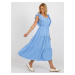 Light blue flowing dress with frills