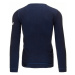 Pánsky sveter s nášivkami Mario tmavo modrý wx0804