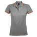 SOĽS Pasadena Women Damské polo tričko SL00578 Melange grey / Orange