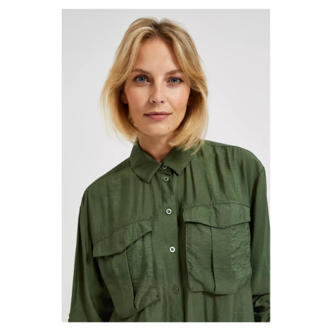 Green khaki women's shirt Moodo