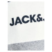 Jack & Jones Junior Mikina  námornícka modrá / sivá melírovaná / biela