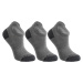 ARTENGO Detské nízke ponožky na tenis RS 160 3 páry sivé ŠEDÁ