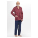 Pánske pyžamo Martel Antoni 403 - rozopínacie Červeno-tmavomodrá