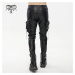 nohavice gotický DEVIL FASHION Draven Dream Punk Studded Leather Cargo