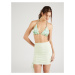 VERO MODA Bikiny 'LODI'  pastelovo žltá / zelená / biela