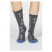 Tmavosivé vzorované ponožky Helen Bike