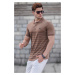 Madmext Brown Polo Men's T-Shirt 5238