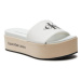 Calvin Klein Jeans Šľapky Flatform Sandal Met YW0YW01036 Écru