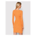 Guess Úpletové šaty Gloria W1BK29 Z2V40 Oranžová Slim Fit