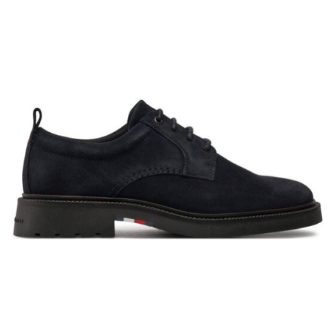 Tommy Hilfiger Poltopánky Light Hilfiger Lwt Suede Shoe FM0FM05088 Tmavomodrá