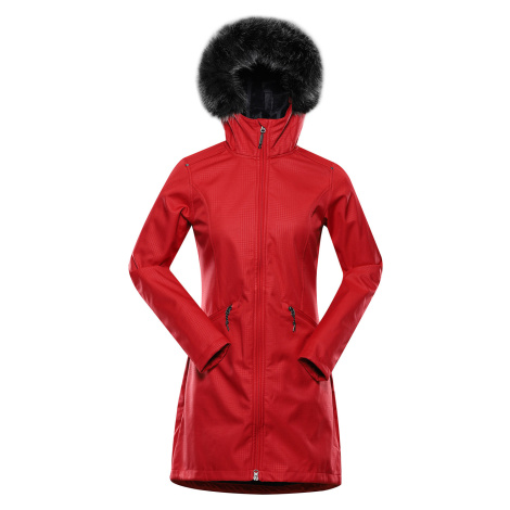 Women's softshell coat ALPINE PRO ZOPHIMA dk.red