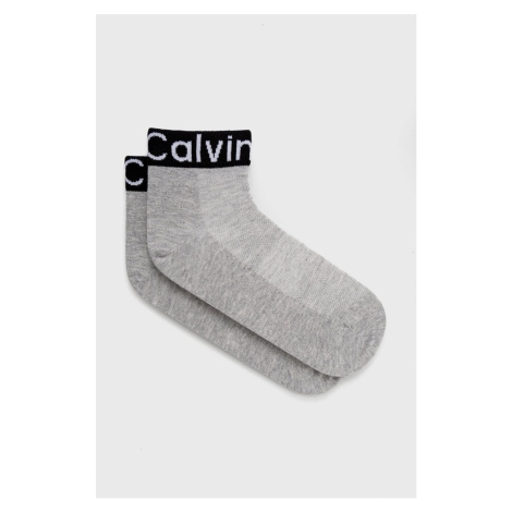 Ponožky Calvin Klein dámske, šedá farba, 701218785