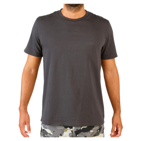 Poľovnícke tričko 100 s krátkym rukávom karbónovo sivé SOLOGNAC