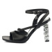 Sandále Karl Lagerfeld Kolumn Wrap Strap Sandal Black Lthr