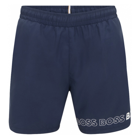 BOSS Plavecké šortky 'Dolphin'  námornícka modrá / biela Hugo Boss