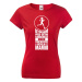 Originálne dámske bežecké tričko Utekám pred deťmi
