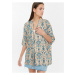 Trendyol Blue and Beige Patterned Kimono - Women